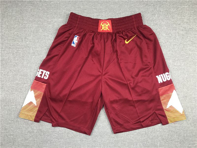 Men NBA Denver Nuggets Red Nike Shorts 2021618